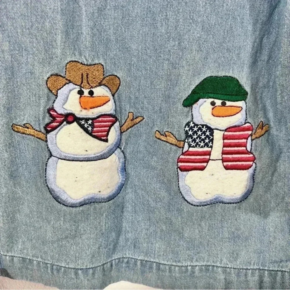 Austin Americana Snowmen Button Up Shirt - Picture 7 of 7